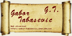 Gabor Tabašević vizit kartica